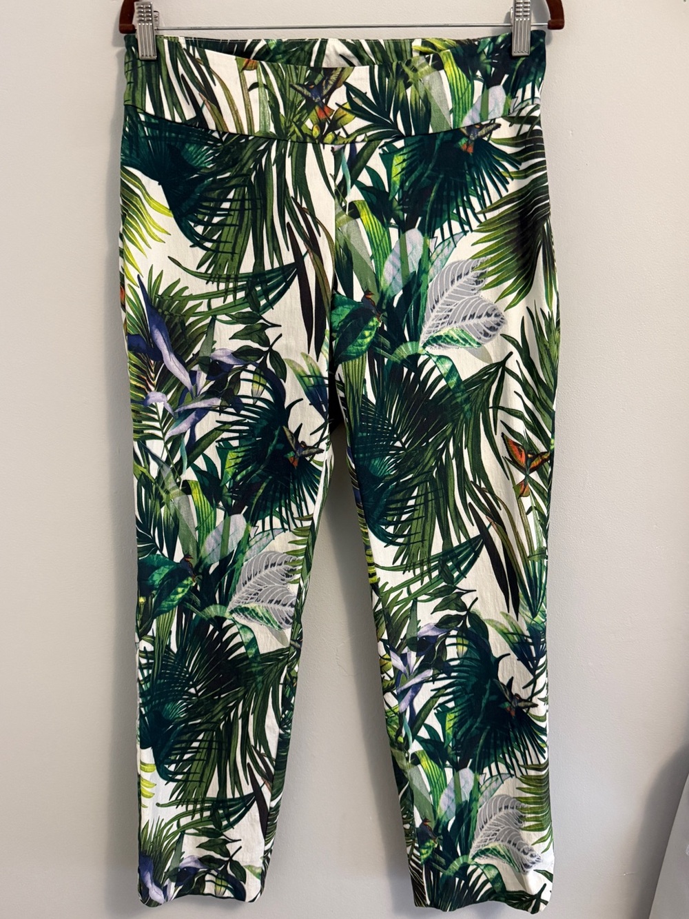 Up! Tropical Palm-Print Pants